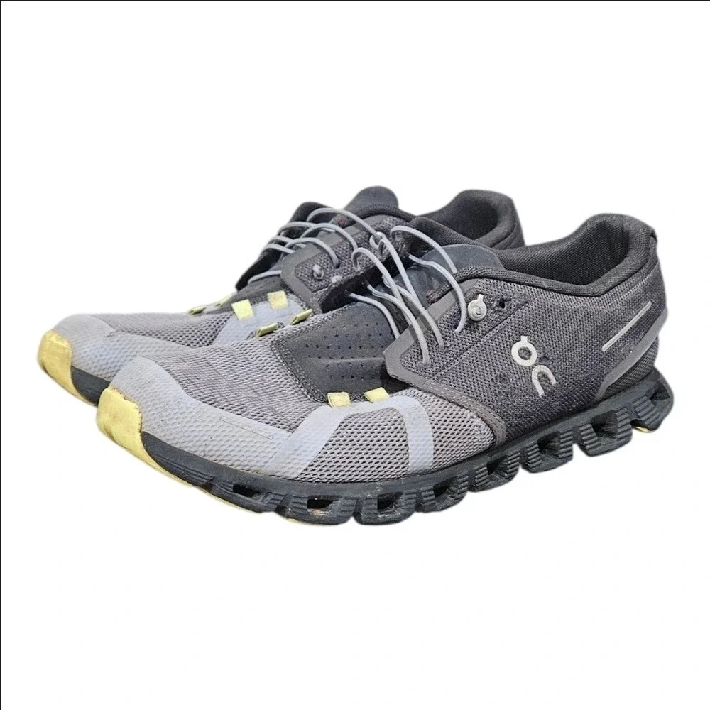 On Running Cloud 5 Shoes Mens 10 Grey Black Yellow Swiss Engineering 59.98166
